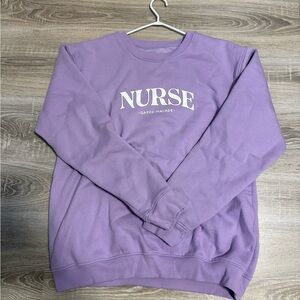 NURSE Graphic Crewneck Sweatshirt - Lavender GARDE MALADE